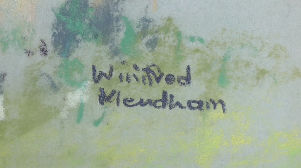 Winifred Mendham, three pastels, 'Brancaster Staithe', 'Back Lane, Thornham' and 'Evening Light, Shammar, Norfolk', signed, largest 22 x 27cm